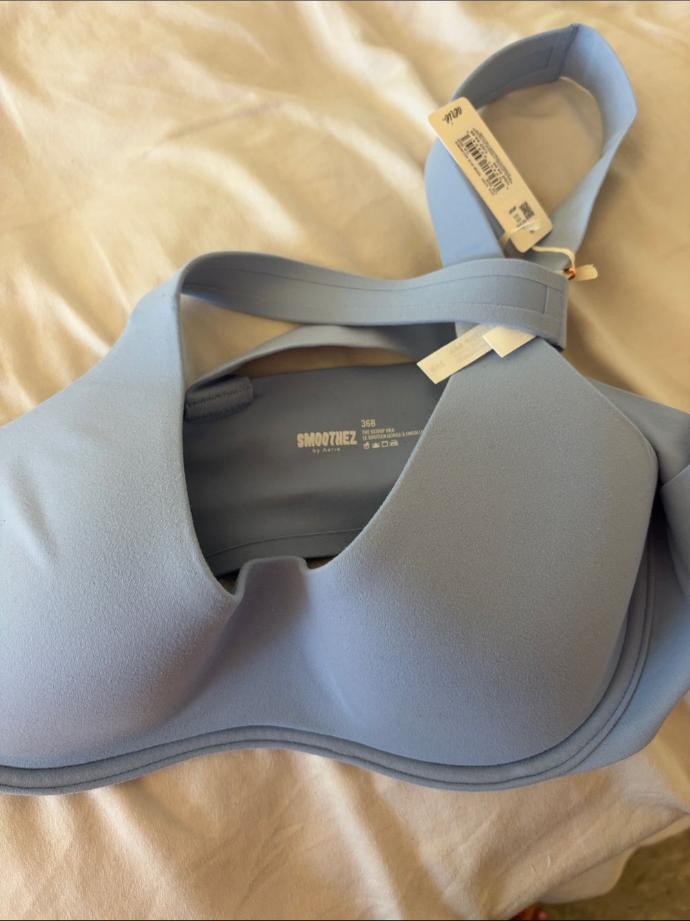 aerie Smoothiez Molded Light Blue Underwire Bra